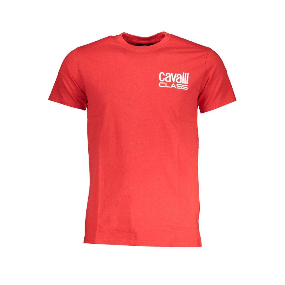 Men's Cavalli Class Red Cotton T-Shirt