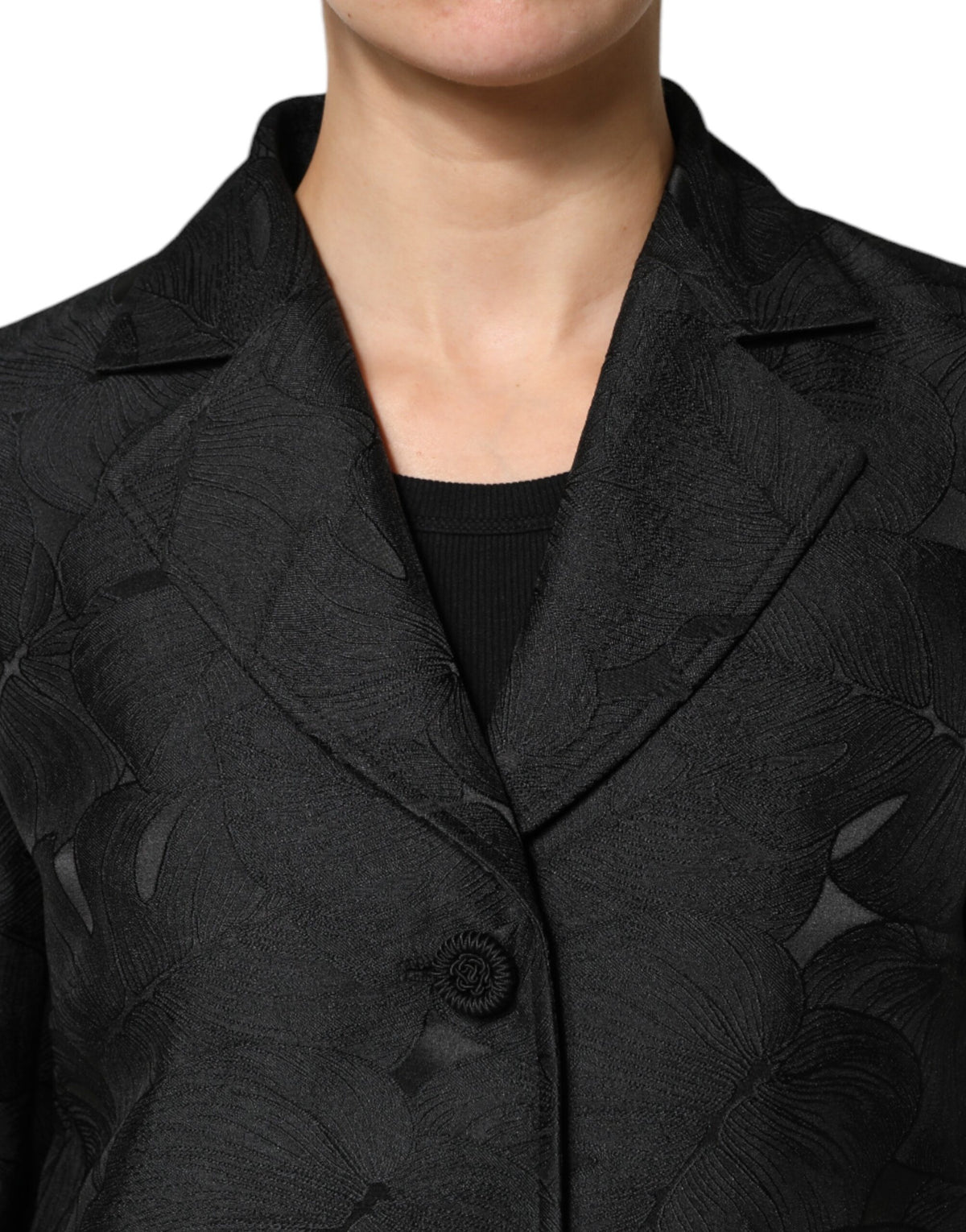 Dolce & Gabbana Schwarzer einreihiger Trenchcoat