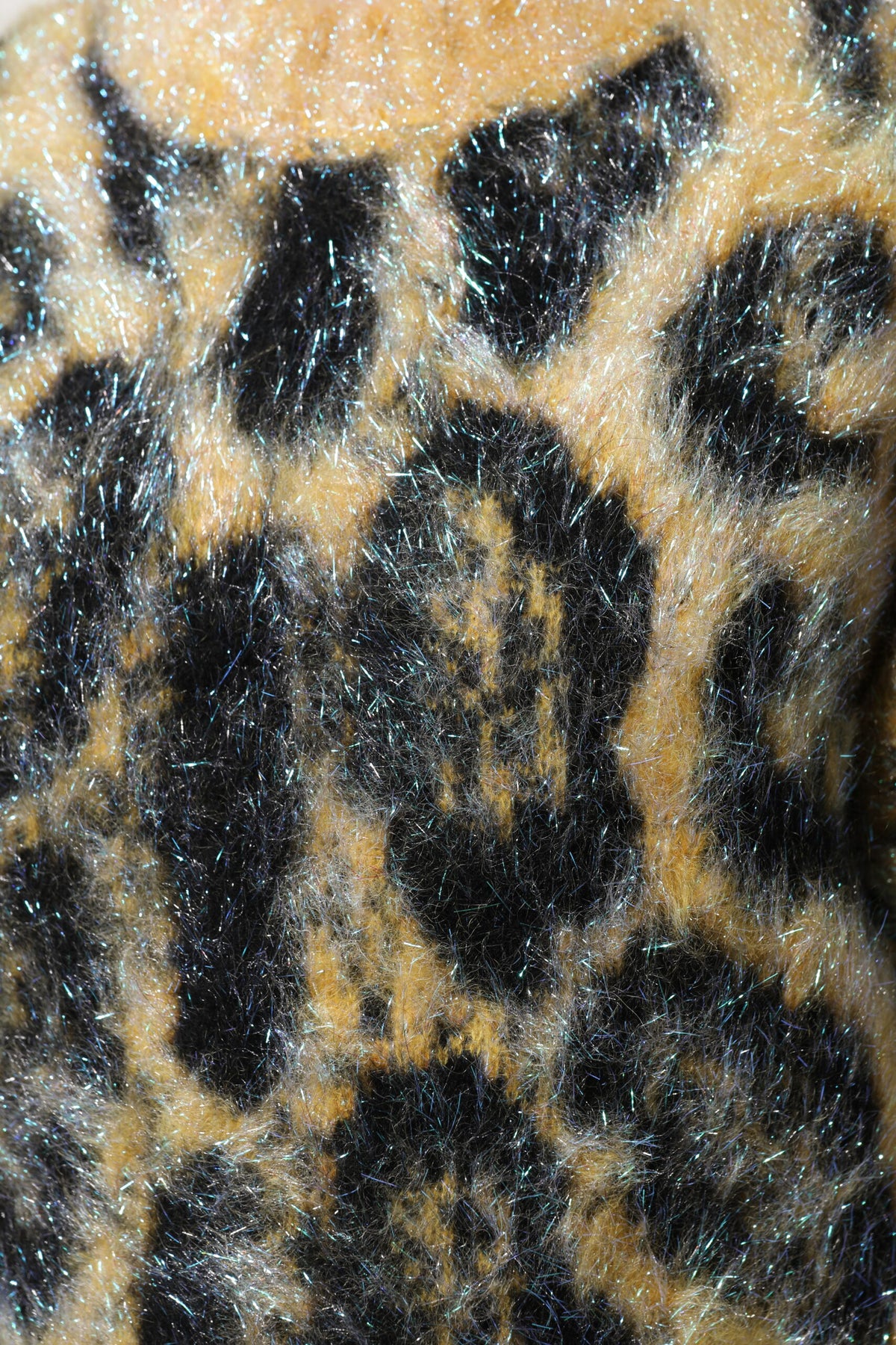 Dolce & Gabbana Multicolor Leopard Mohair Round Neck Sweater