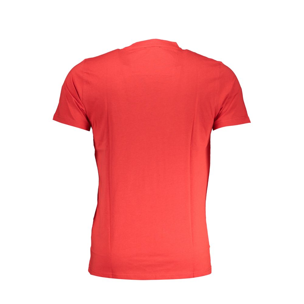 Cavalli Class Rotes Baumwoll-T-Shirt für Herren