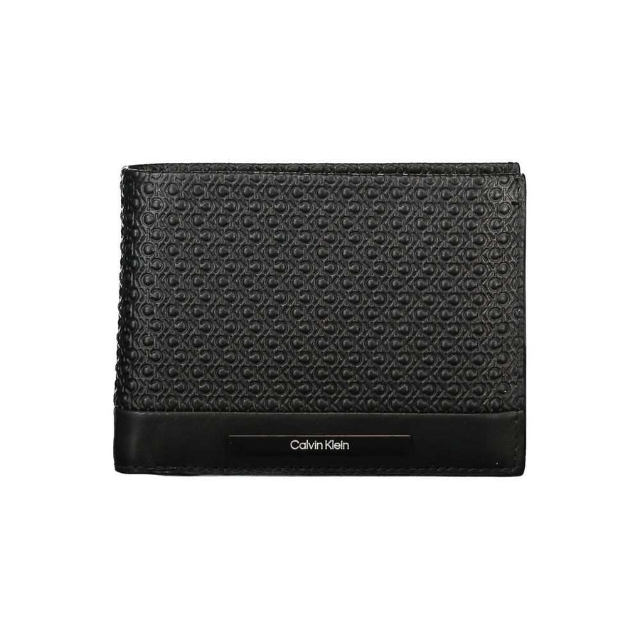 Calvin Klein Schwarzes Leder Portemonnaie