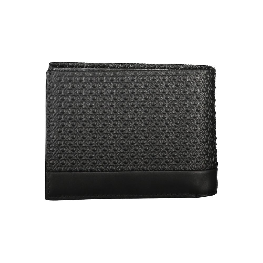 Calvin Klein Schwarzes Leder Portemonnaie