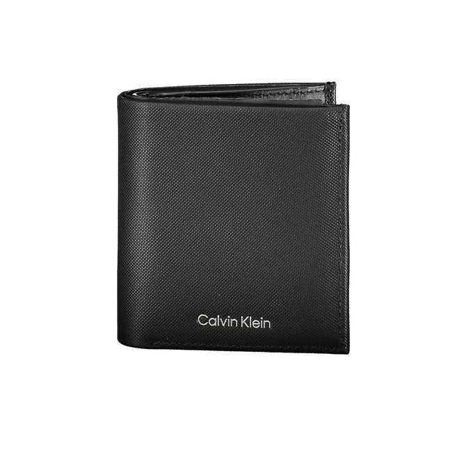Calvin Klein Schwarzes Leder Portemonnaie