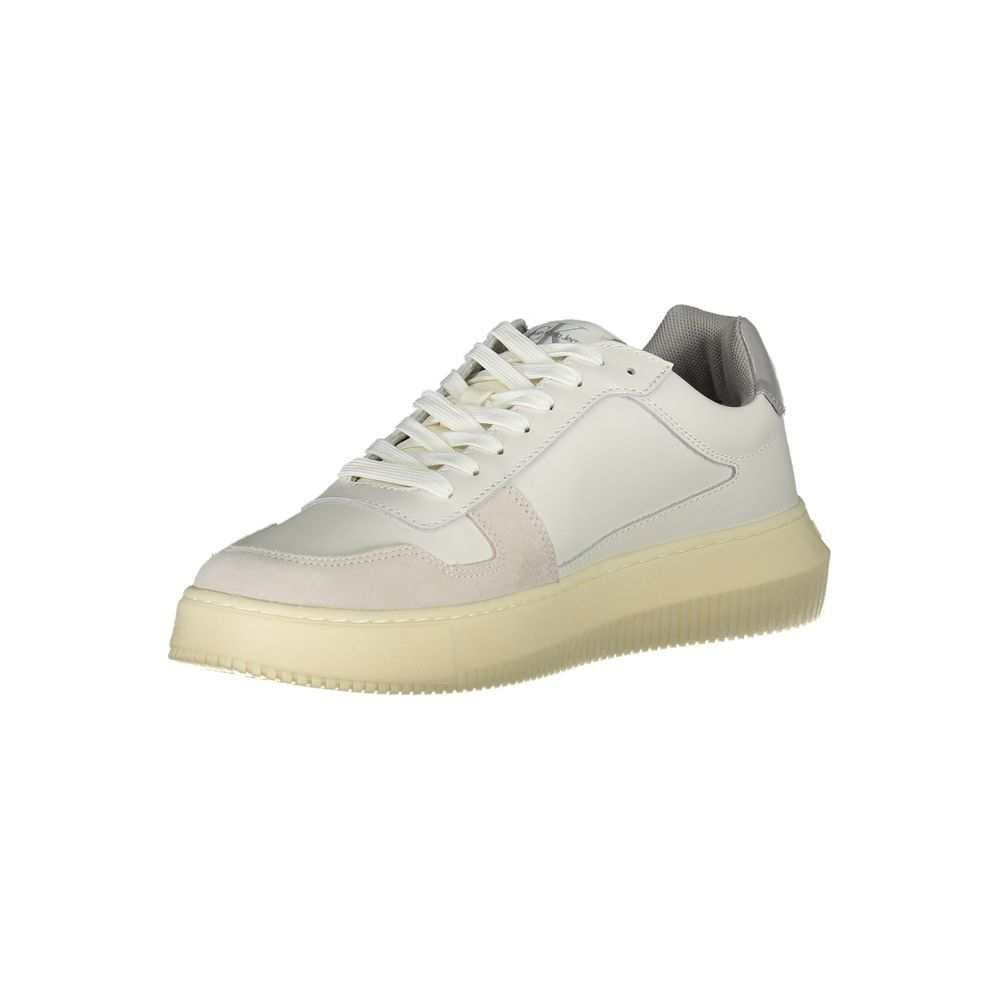 Calvin Klein White Leather Men's Sneakers