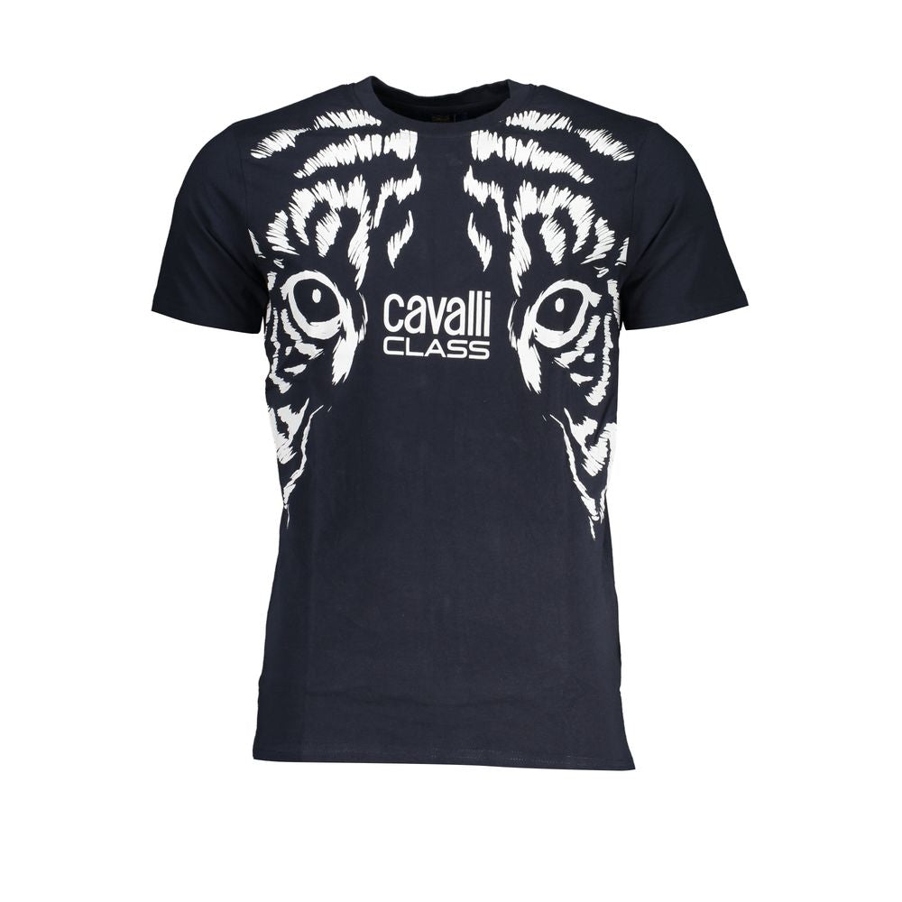 Cavalli Class Blu Baumwoll-T-Shirt für Herren