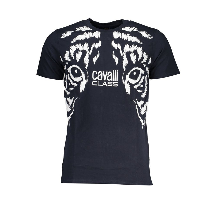 Cavalli Class Blu Baumwoll-T-Shirt für Herren