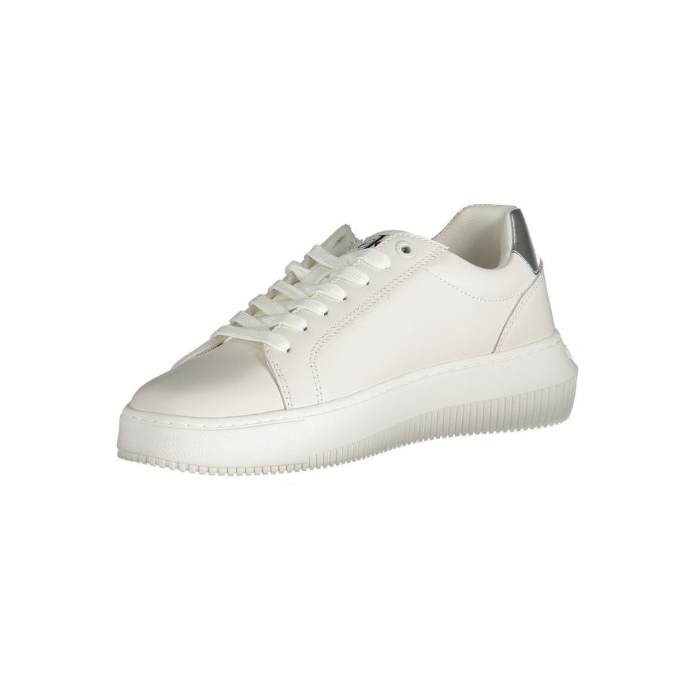 Calvin Klein Bianco Damen-Sneaker aus Polyurethan