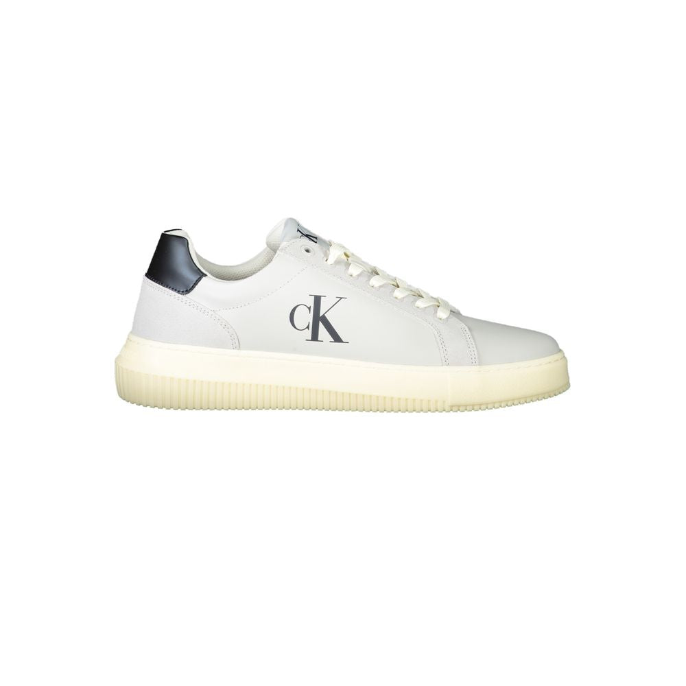 Calvin Klein Men's White Polyurethane Sneakers
