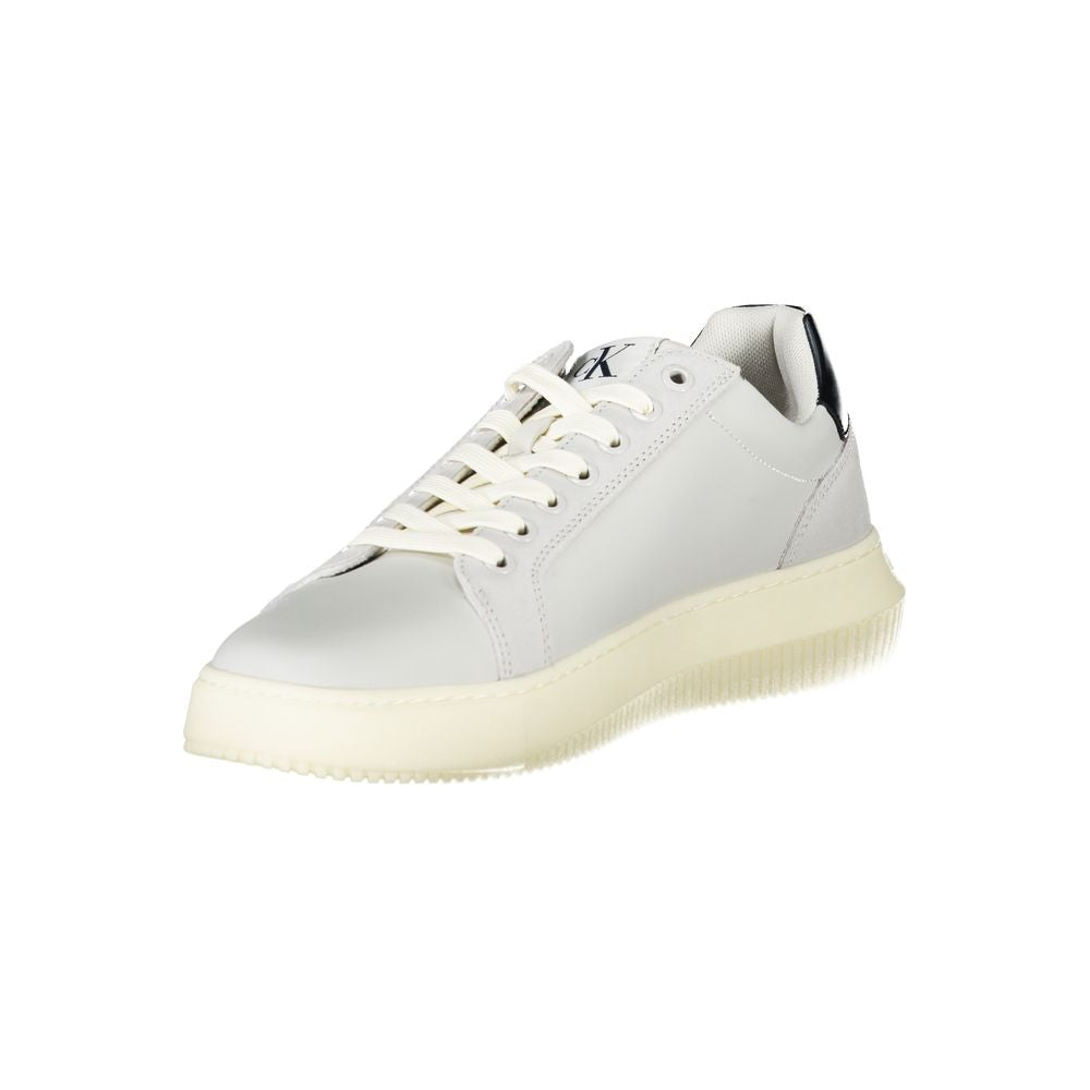 Calvin Klein Men's White Polyurethane Sneakers