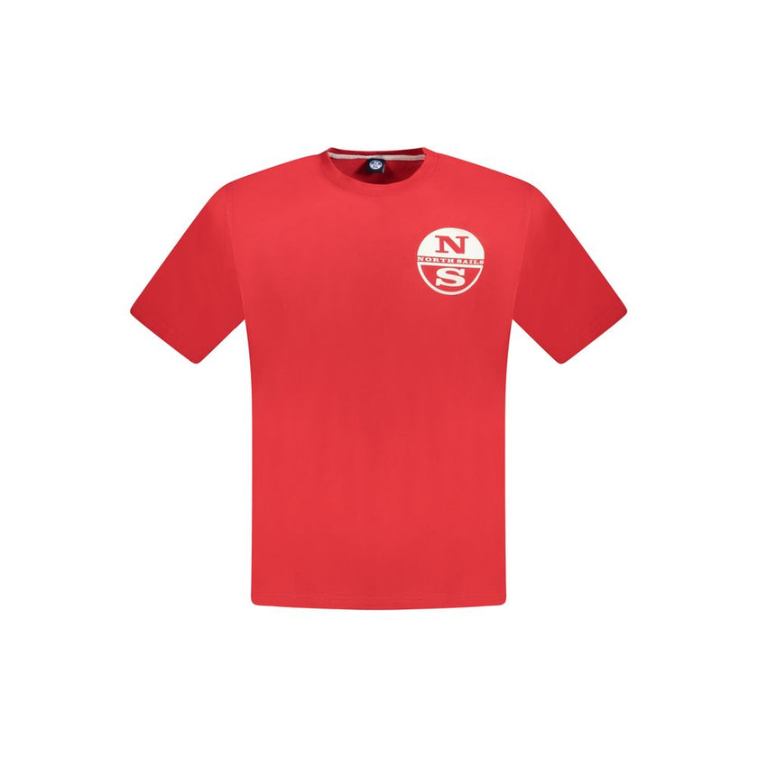North Sails Rosso Baumwoll-T-Shirt für Herren