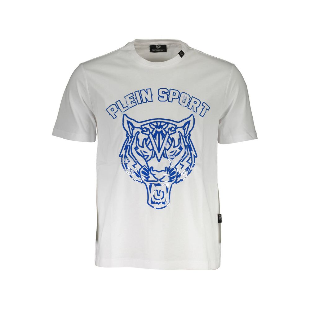 Plein Sport Weißes Baumwoll-T-Shirt für Herren