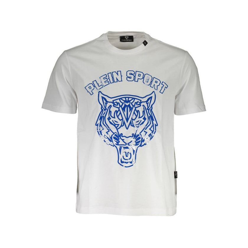 Plein Sport Weißes Baumwoll-T-Shirt für Herren