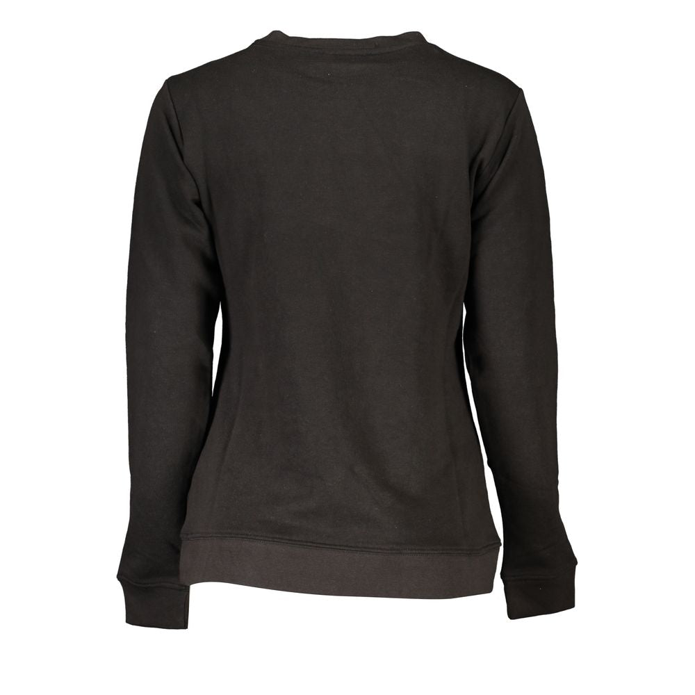 Cavalli Class Schwarzer Baumwoll-Sweatshirt für Damen