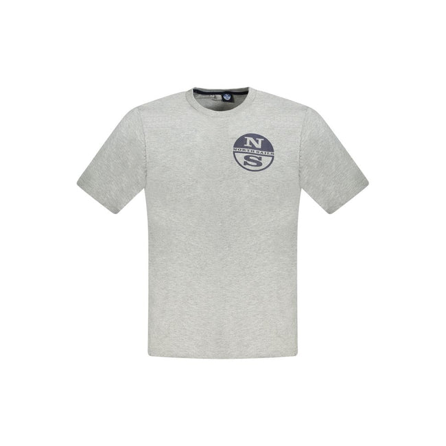 North Sails Graues Baumwoll-T-Shirt für Herren