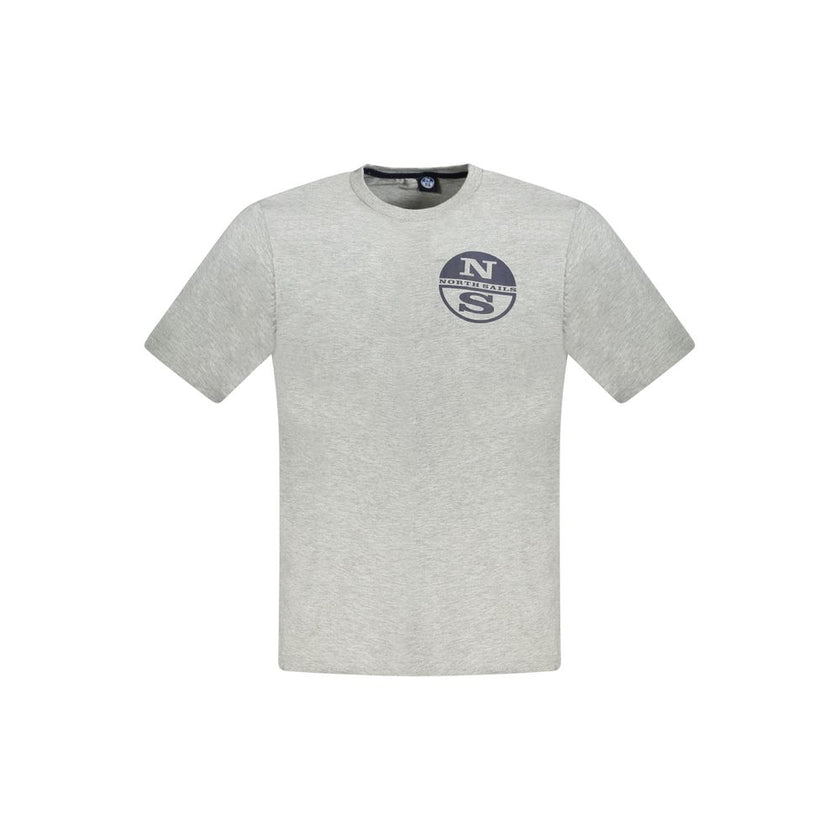North Sails Graues Baumwoll-T-Shirt für Herren