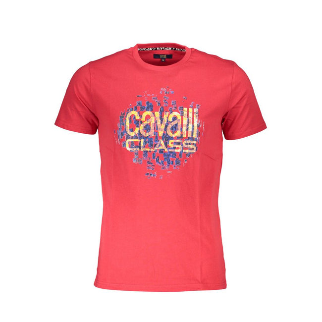 Cavalli Class Rosso Baumwoll-T-Shirt für Herren