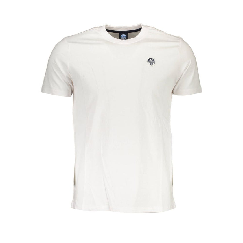 North Sails Bianco Baumwoll-T-Shirt für Herren