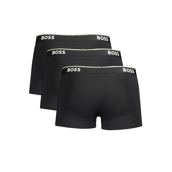 Hugo Boss Schwarze Herren-Boxershorts aus Baumwolle
