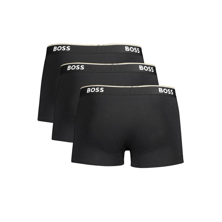 Hugo Boss Schwarze Herren-Boxershorts aus Baumwolle