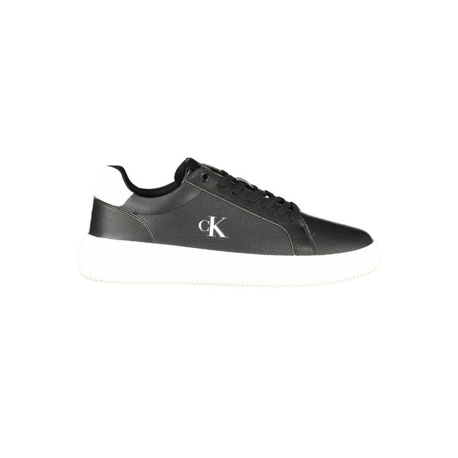 Calvin Klein Schwarzer Leder Herren Sneaker