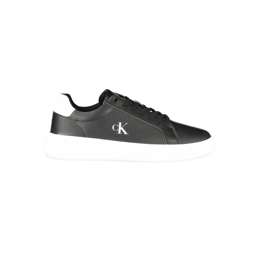 Calvin Klein Schwarzer Leder Herren Sneaker