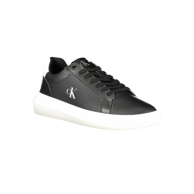 Calvin Klein Schwarzer Leder Herren Sneaker