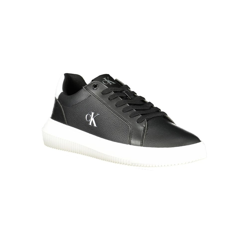 Calvin Klein Schwarzer Leder Herren Sneaker