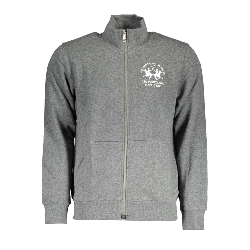 La Martina Grigio Baumwoll-Sweatshirt für Herren