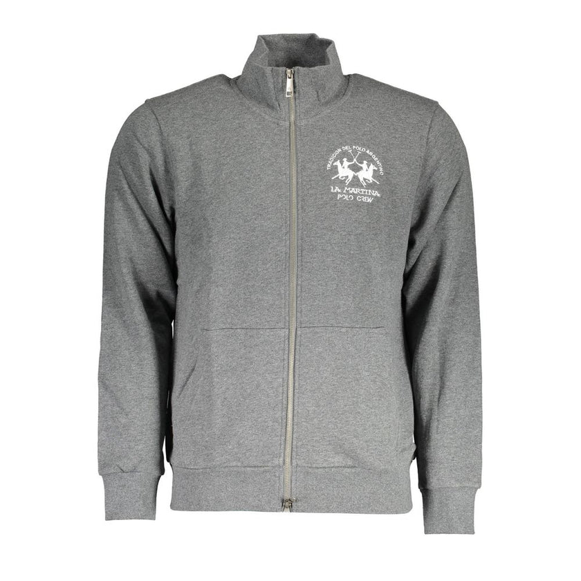 La Martina Grigio Baumwoll-Sweatshirt für Herren