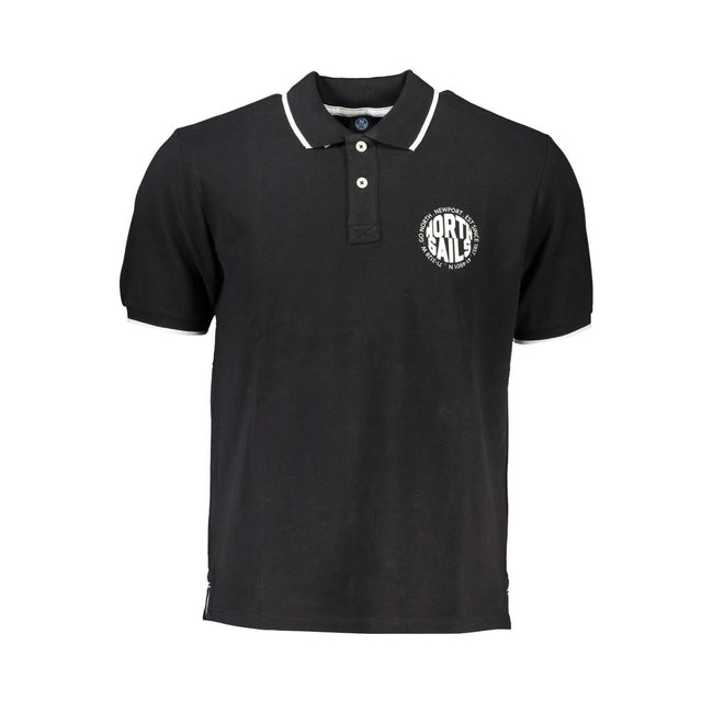 North Sails Schwarzes Herren-Poloshirt aus Baumwolle