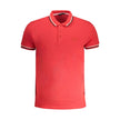 Cavalli Class Rotes Herren-Poloshirt aus Baumwolle
