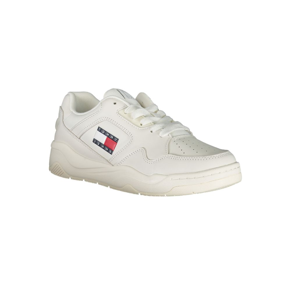 Tommy Hilfiger White Polyester Low-Top Sneakers