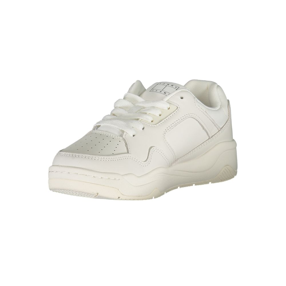 Tommy Hilfiger White Polyester Low-Top Sneakers