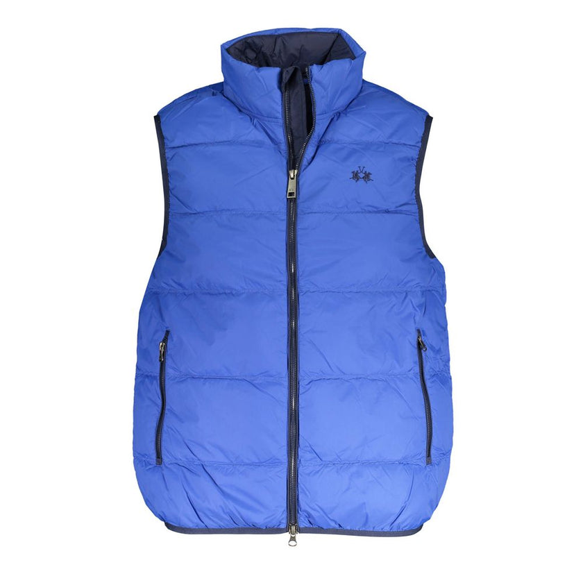 La Martina Ärmellose Polyamid-Jacke in Blau