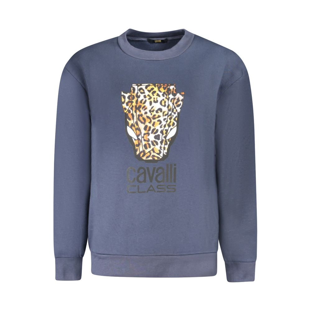 Cavalli Class Blauer Polyester-Sweatshirt