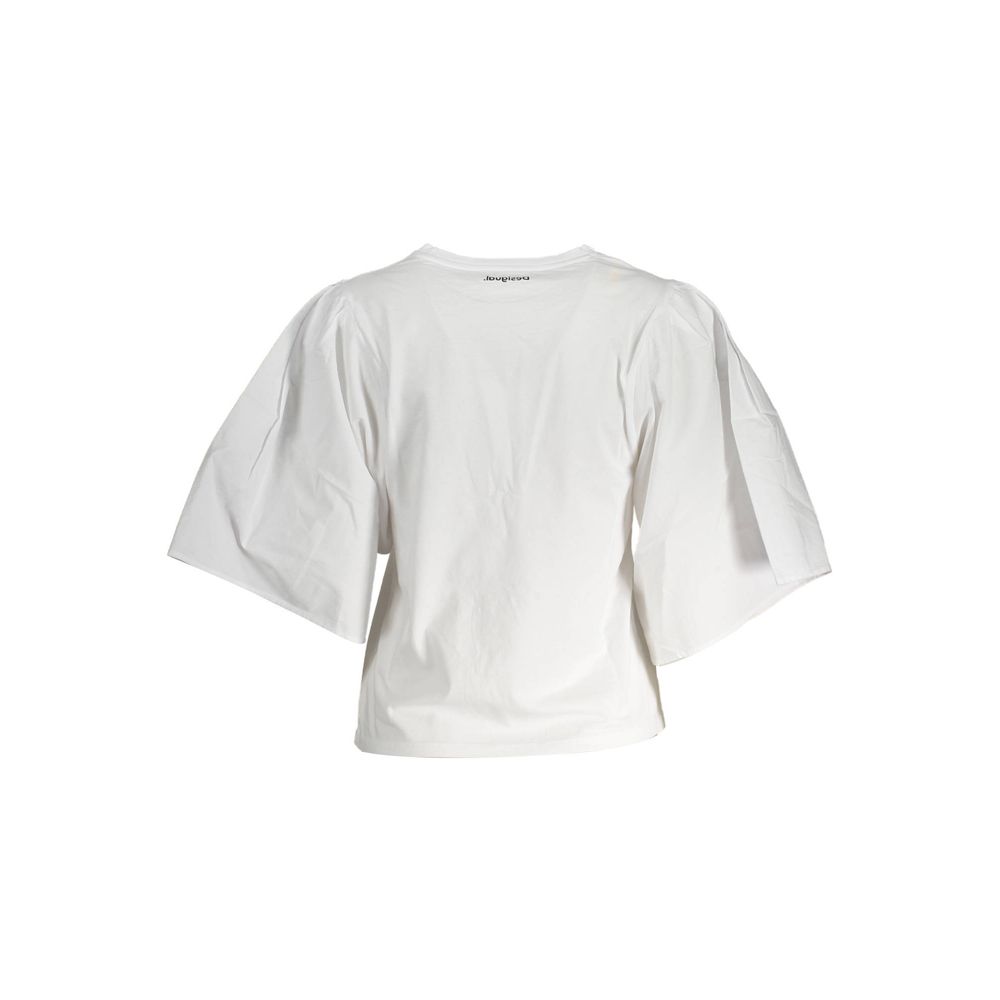 Desigual Weißes Baumwoll-Top für Frauen