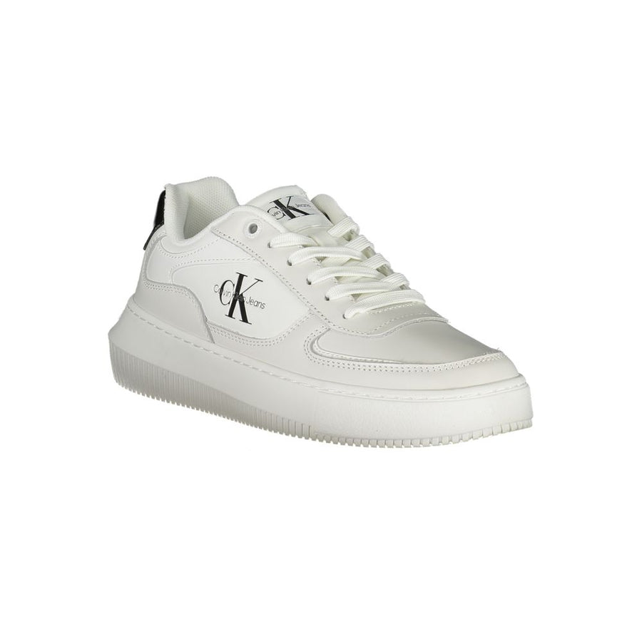 Calvin Klein Women's White Leather Trainers