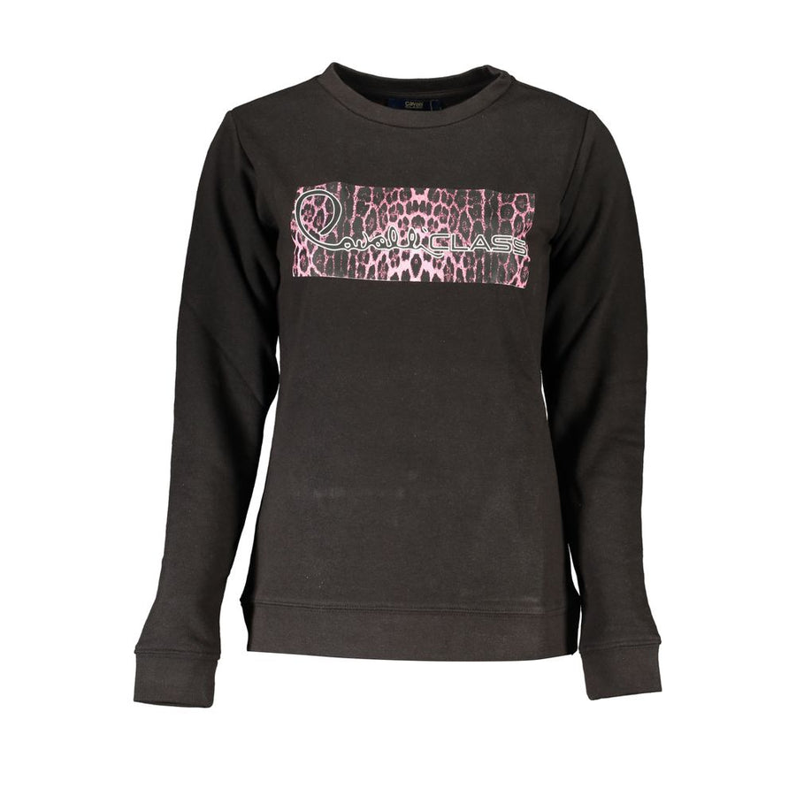 Cavalli Class Women's Black Cotton Sweatshirt