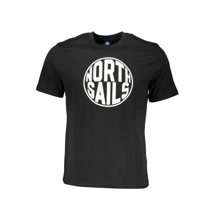 North Sails Schwarzes Baumwoll-T-Shirt für Herren
