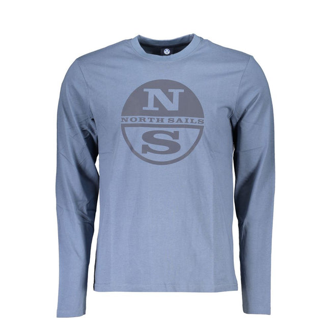 North Sails Blu Baumwoll-T-Shirt für Herren
