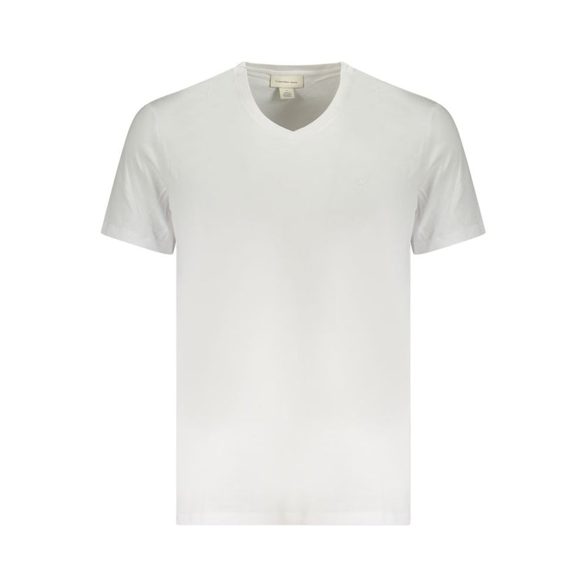 Calvin Klein Bianco Baumwoll-T-Shirt für Herren
