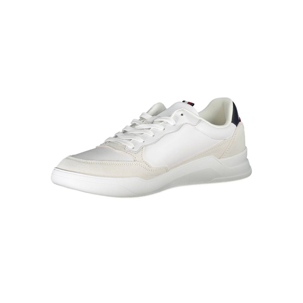 Tommy Hilfiger Men's White Leather Sneakers