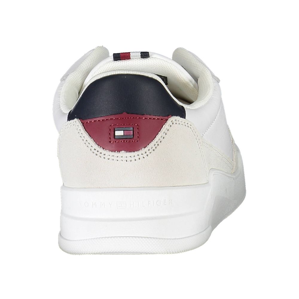 Tommy Hilfiger Men's White Leather Sneakers