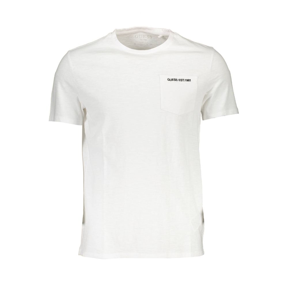 Guess Jeans Men's White Cotton T-Shirt