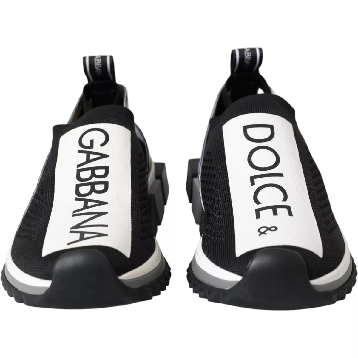 Dolce & Gabbana Schwarz Weiß Slip On Sorrento Sneakers Schuhe