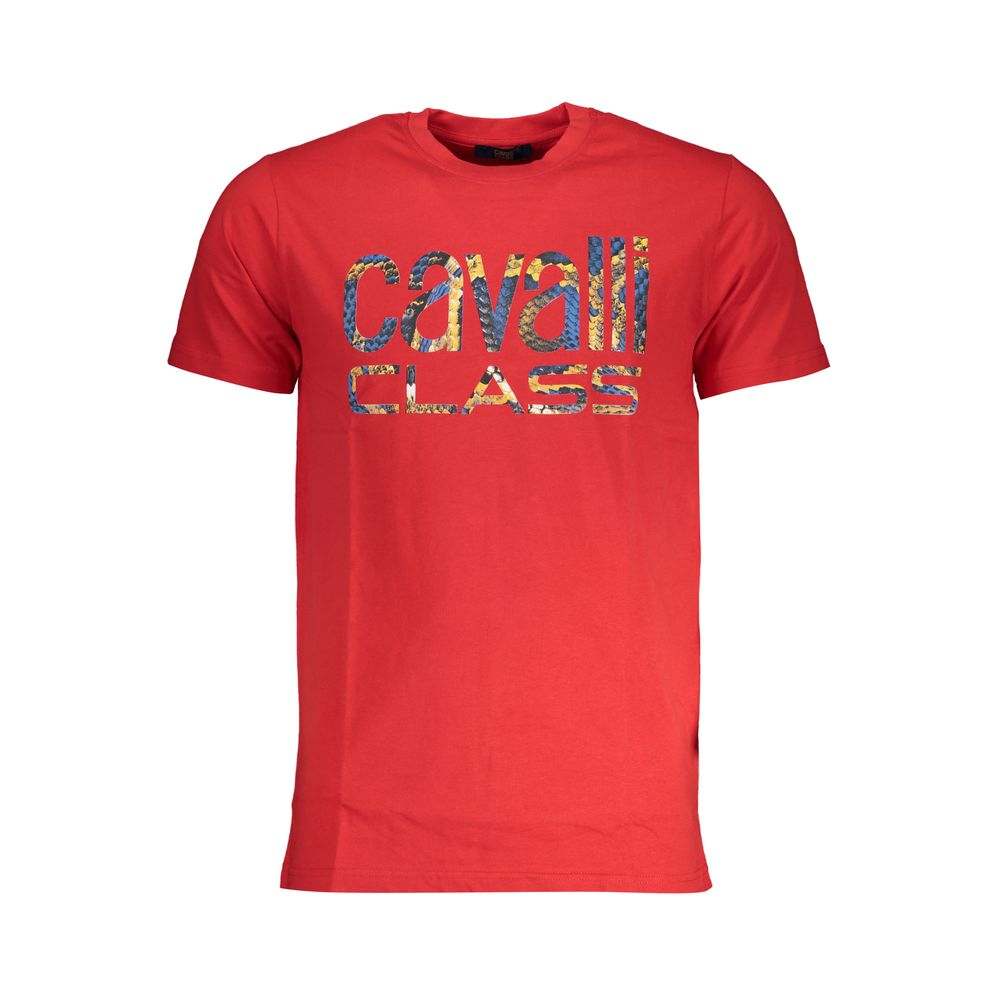 Cavalli Class Men's Red Cotton T-Shirt