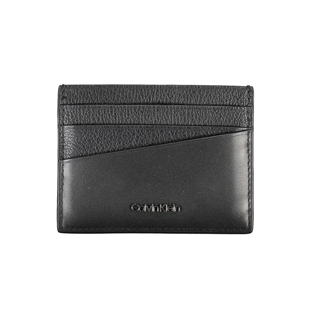 Calvin Klein Schwarzes Leder Portemonnaie