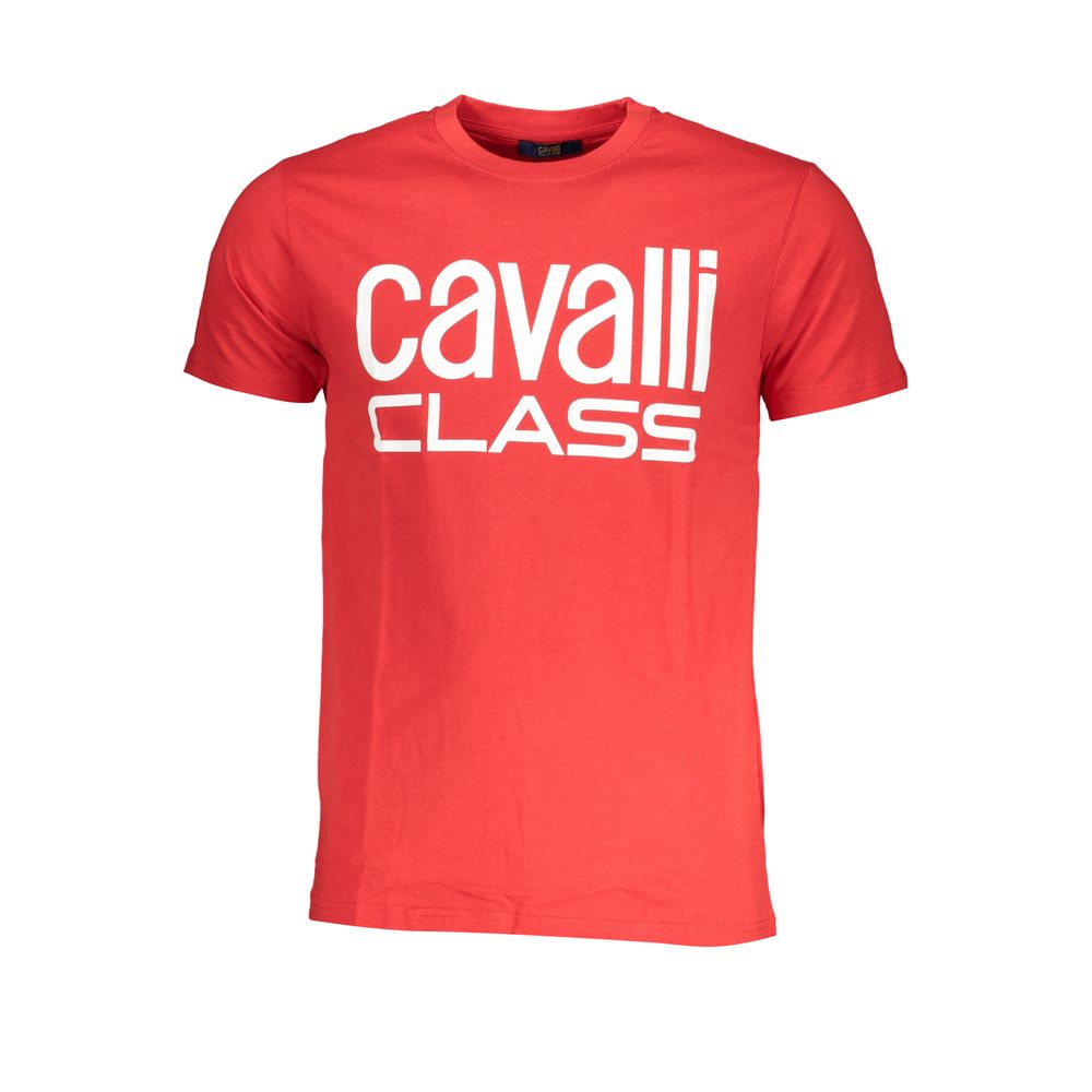 Cavalli Class Rosso Baumwoll-T-Shirt für Herren