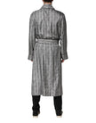 Dolce & Gabbana Multicolor Floral Robe Mantel Wickeljacke