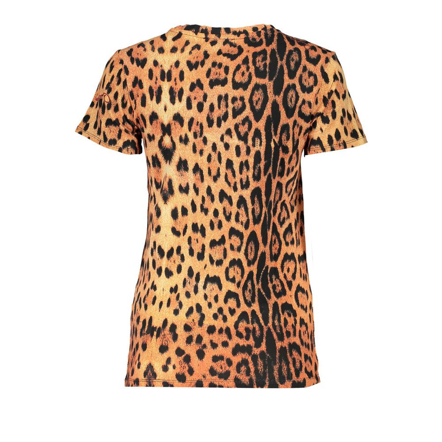 Cavalli Class Cotton T-Shirt in Orange